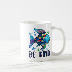 Sei freundlich Regenbogen Schuppen Fisch Lehrer Le Kaffeetasse