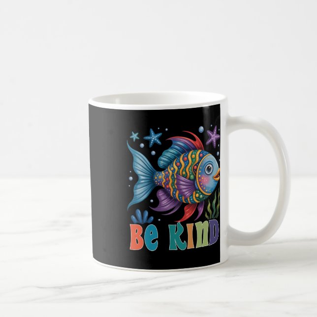 Sei freundlich Regenbogen Schuppen Fisch Lehrer Le Kaffeetasse (Rechts)