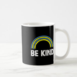 Sei freundlich Regenbogen-Welt Down-Syndrom-Aufklä Kaffeetasse