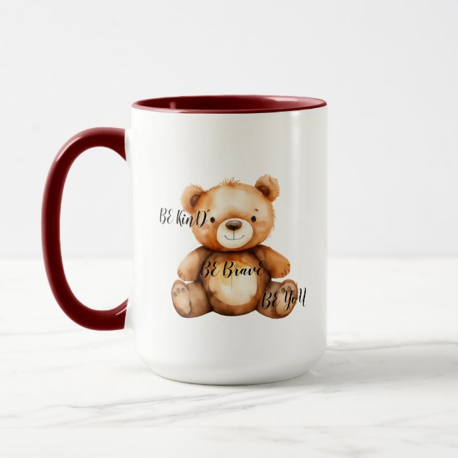 Sei freundlich Sei tapfer Sei du selbst Personalis Tasse (Links)