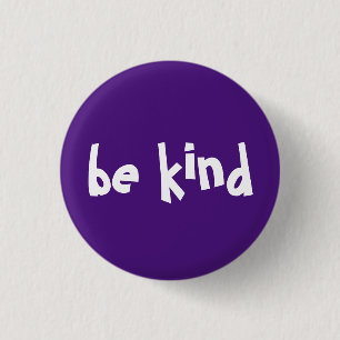 Sei freundlich Typografie Lila Button