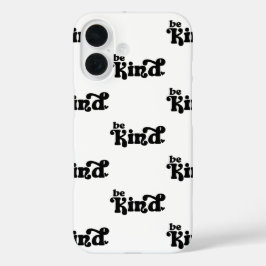 Sei freundlicher Minimalist – Fette schwarze Freu iPhone 16 Hülle