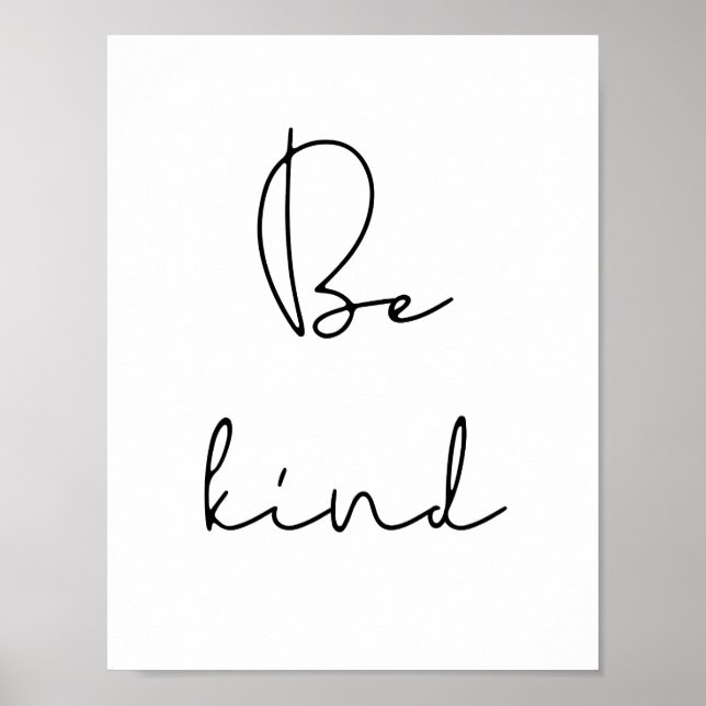 Sei freundliches minimalistisches Poster (Vorne)