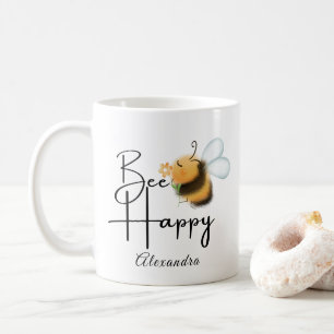 Sei froh Cartoon bee Cutom Kaffeetasse