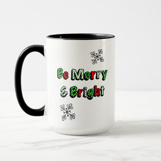 Sei froh und hell Weihnachten Tasse (Links)