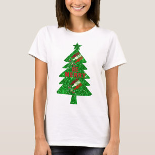 Sei froh Wein Weihnachtsbaum Roter Grüner T - Shir T-Shirt