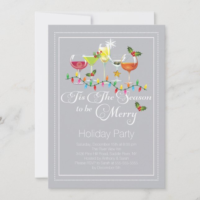 Sei frohe Ferien Cocktail Party Einladung (Vorderseite)