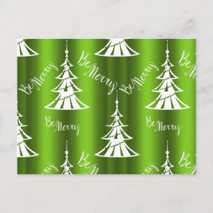 Sei frohe grüne Weihnachtsbaumen Postkarte