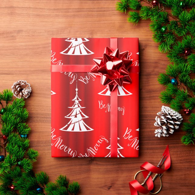 Sei frohe rote Weihnachten Geschenkpapier (Von Creator hochgeladen)