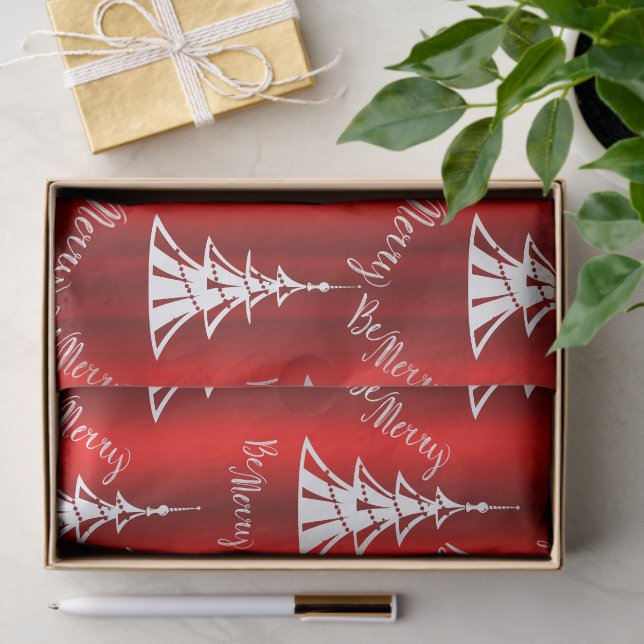 Sei frohe rote Weihnachten Seidenpapier (Geschenk)