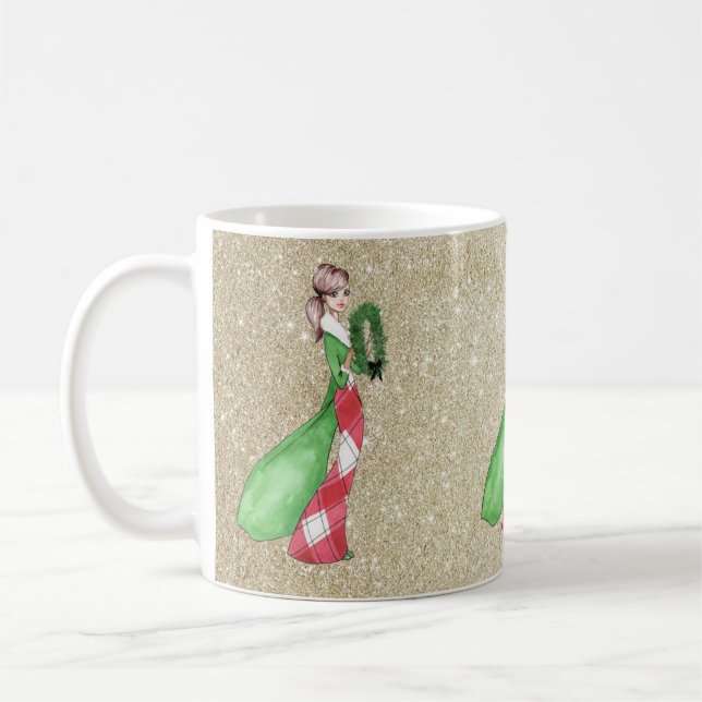 Sei frohe Weihnachts-Tasse Kaffeetasse (Links)