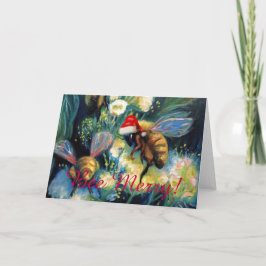 Sei fröhlich! (Honigbienen mit Holiday Cheer!) Feiertagskarte
