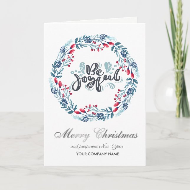 Sei fröhlich,Kareth fröhliche Weihnachtsfirma Feiertagskarte (Vorderseite)