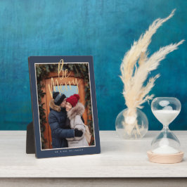 Sei fröhlich | Modern Couple Christmas Foto Keepak Fotoplatte