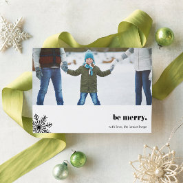 Sei fröhlich | Modern Holiday Foto Card Feiertagskarte
