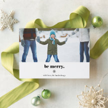 Sei fröhlich | Modern Holiday Foto Card