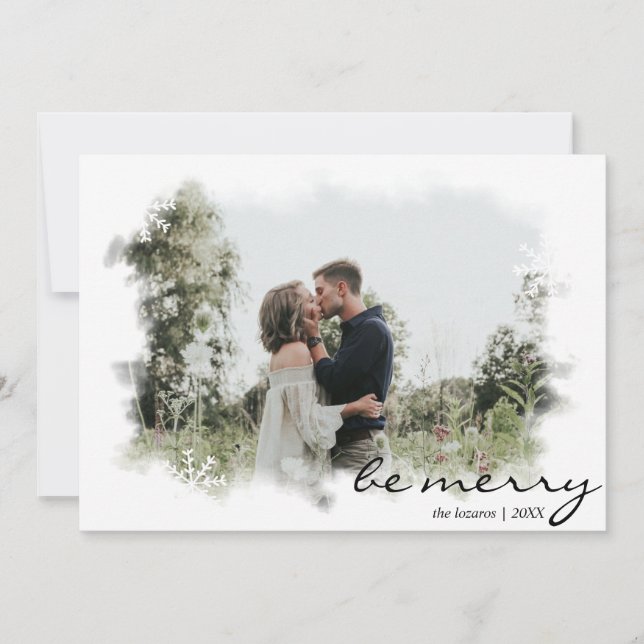 Sei fröhlich Snowflake Cutout Weihnachtskarte Feiertagskarte (Vorderseite)