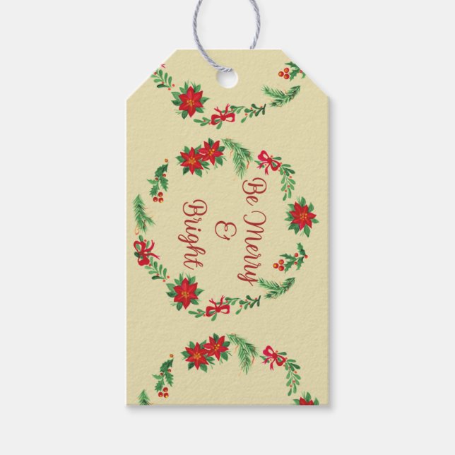 Sei fröhlich und hell geschenkanhänger (Vorderseite)