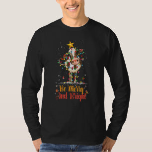 Sei fröhlich und hell Kuh Rentier Hut Weihnachtsma T-Shirt