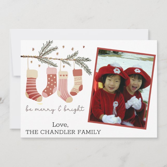 Sei fröhlich und hell Weihnachten Foto (Vorderseite)