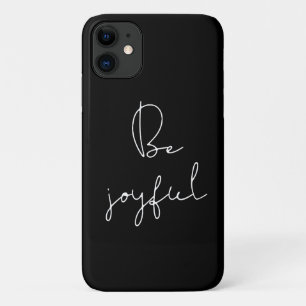 Sei fröhlicher weißer Schriftart Case-Mate iPhone Hülle