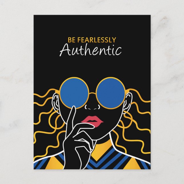 Sei furchtlos authentisch postkarte (Vorderseite)