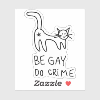 Sei Gay Do Crime-Aufkleber Aufkleber