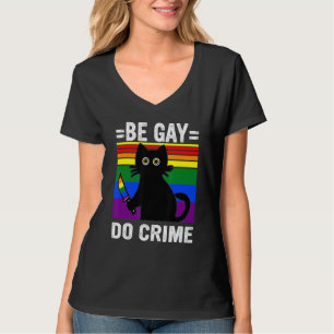 Sei Gay Do Crime Black Cat T-Shirt