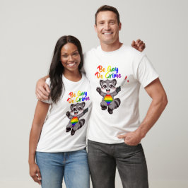 Sei Gay Do Crime LGBTQ+ Pride Raccoon T-Shirt