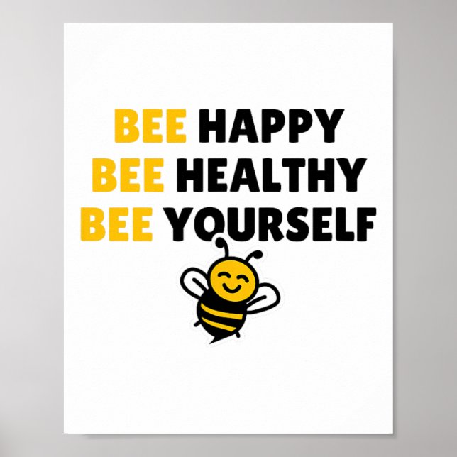 Sei Gesund, Sei Glücklich, Sei Du Selbst - Yoga Bi Poster (Vorne)