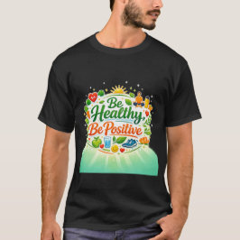 Sei Gesund, Sei Positiv Zitat T-Shirt