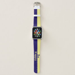 Sei glücklich Apple Watch Band (Butter gelb & blau