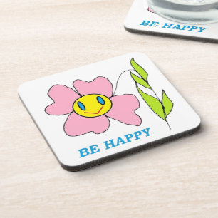"SEI GLÜCKLICH" BLUME UNTERSETZER