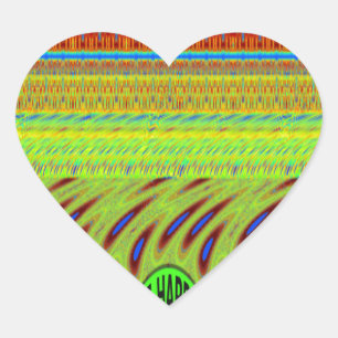 Sei glücklich bunt Polka Dot Motif Geschenk Herz-Aufkleber