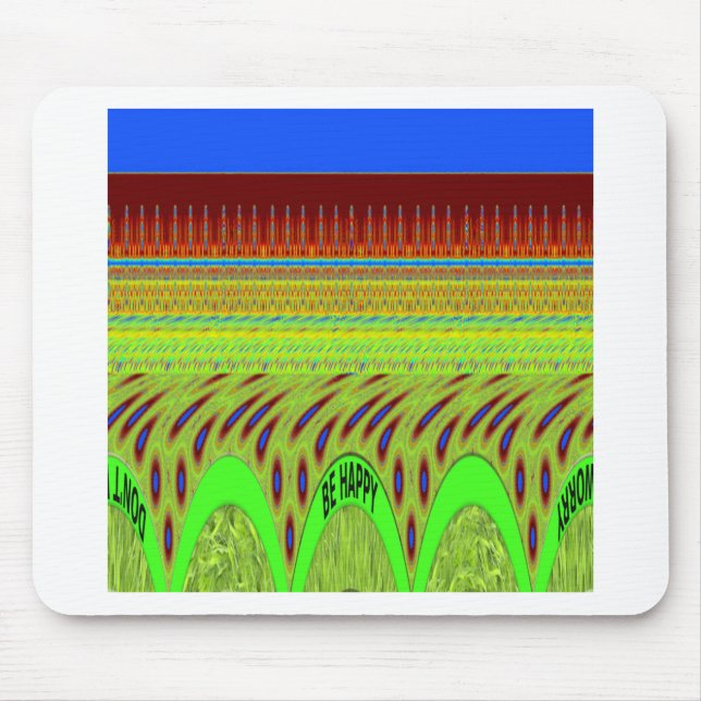 Sei glücklich bunt Polka Dot Motif Geschenk Mousepad (Vorne)