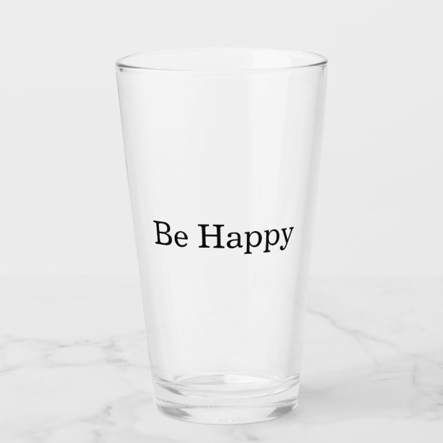 Sei glücklich glas (Vorderseite)
