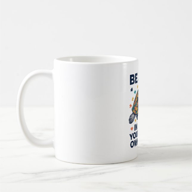 Sei glücklich in deinem eigenen Panzer-Schildkröte Kaffeetasse (Links)