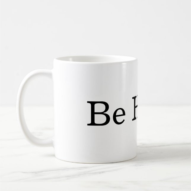 Sei glücklich kaffeetasse (Links)