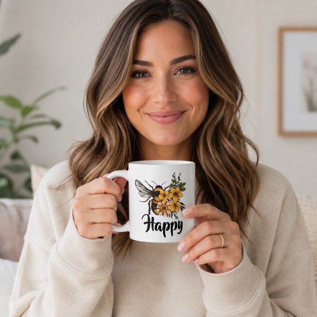 Sei glücklich kaffeetasse (Von Creator hochgeladen)