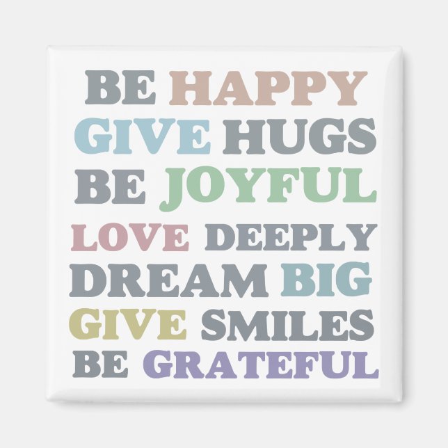 Sei glücklich magnet (Vorne)