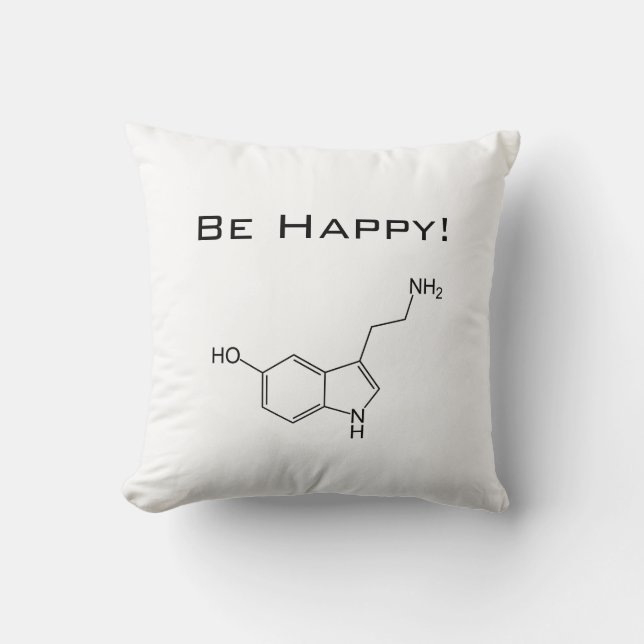 Sei glücklich! Serotonin Pillow Kissen (Vorderseite)