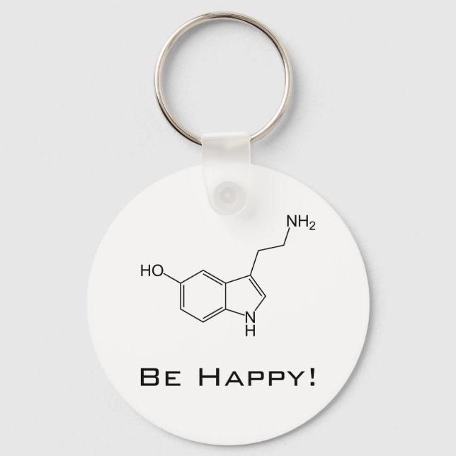 Sei glücklich! Serotonin Schlüsselanhänger (Vorderseite)