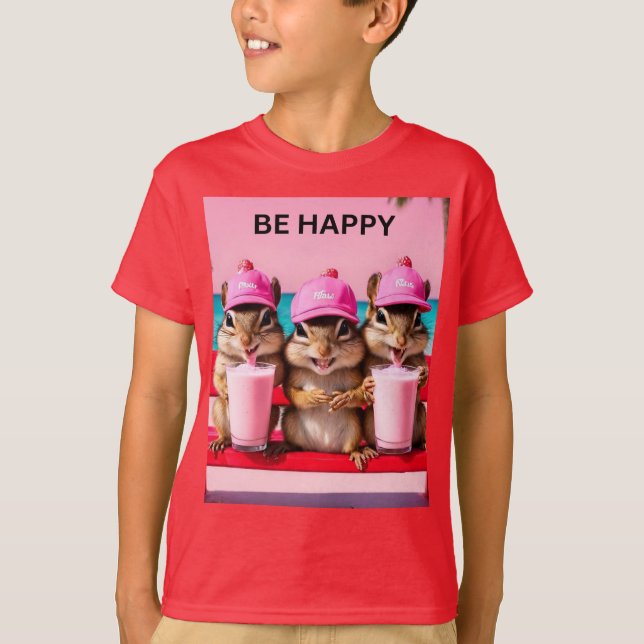 Sei glückliche Chipmunks T-Shirt (Vorderseite)