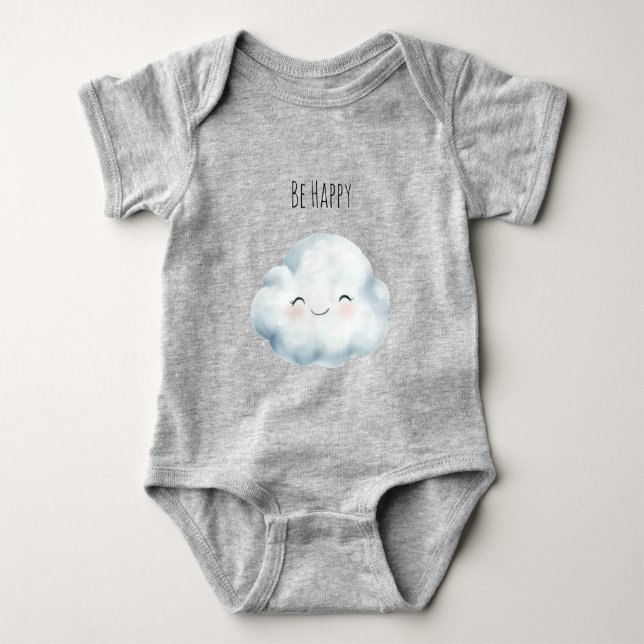 Sei Glückliche Wolke   Baby Strampler (Vorderseite)