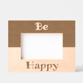 Sei glücklicher Bildrahmen (Butter Yellow & Navy B Geätzte Rahmen