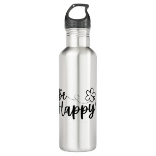Sei glücklicher Frühjahr Sommer Edelstahlflasche