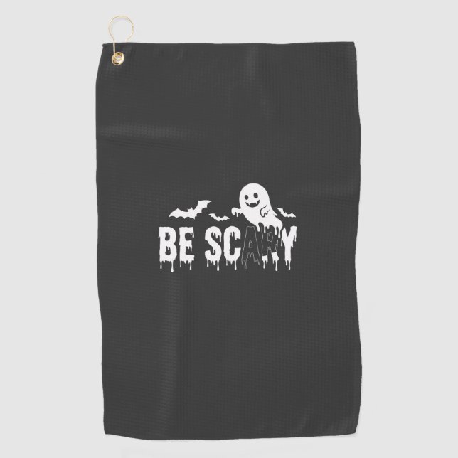Sei Gruseliger Halloween-Geist Fledermaus Design_1 Golfhandtuch (Vorderseite)