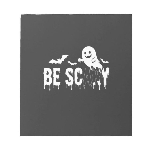 Sei Gruseliger Halloween-Geist Fledermaus Design_1 Notizblock (Vorderseite)