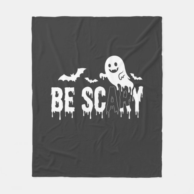 Sei Gruseliges Halloween-Geist Fledermaus Design_1 Fleecedecke (Vorderseite)
