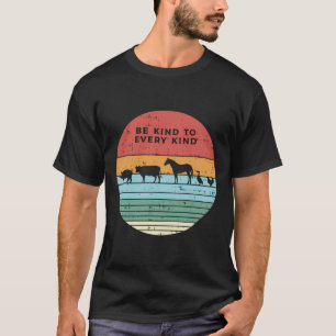Sei gütige Landtiere Retro Vegane Vegetarier Männe T-Shirt